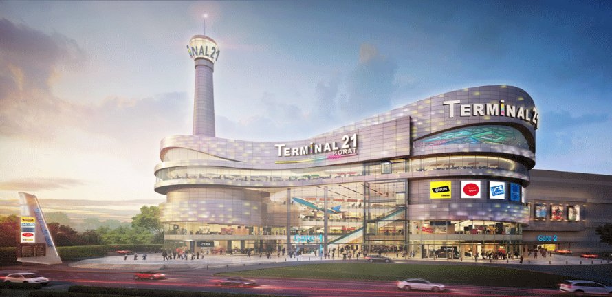 Terminal 21 Korat shopping mall exterior